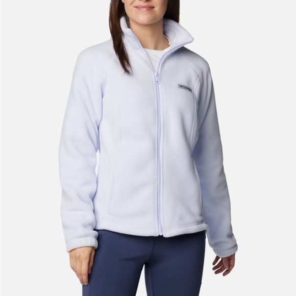 Columbia Snowdrift Purple Benton Springs Full Zip Fleece Jacket Size Medium - Picture 1 of 16